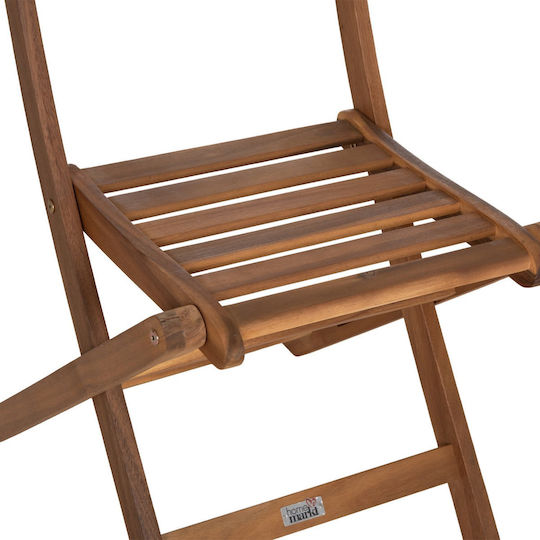 Outdoor Wooden Chair Muyen Natural 2 Pieces 45x54x85 cm