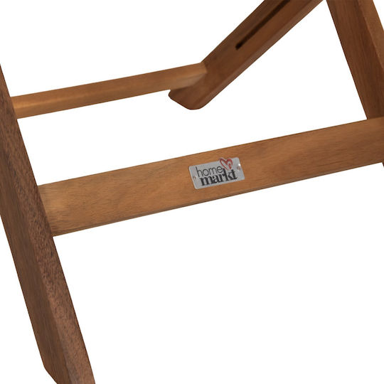 Outdoor Wooden Chair Muyen Natural 2 Pieces 45x54x85 cm