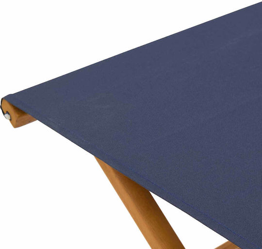 Wooden Outdoor Chair Blue with Cushion 2 Pieces 41x42x36.5 cm