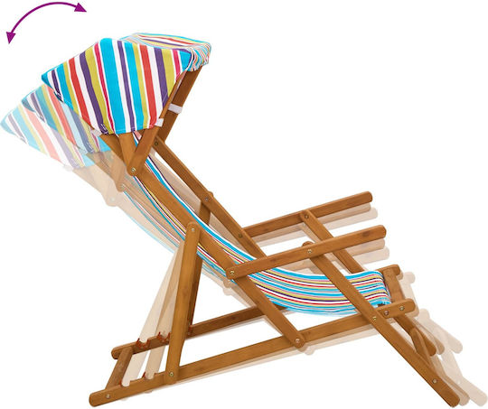 Scaun De Exterior Din Lemn Multicolor Cu Pernă