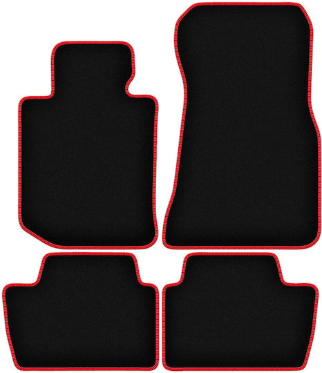Velour Mats Red Edging Bmw 4 G23 Cabrio 2021-2022
