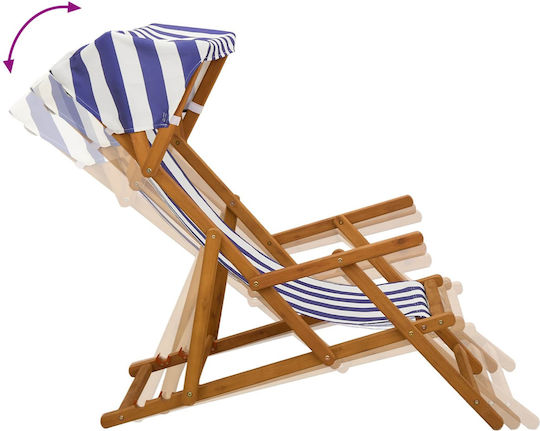 Outdoor Chair Wooden Eucalyptus with Cushion 4 Pieces 67.5x113x103cm