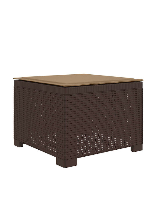 Three-Seater Outdoor Rattan Sofa with Cushions