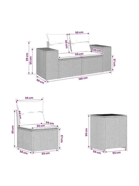 Canapea De Colț Pentru Exterior Rattan