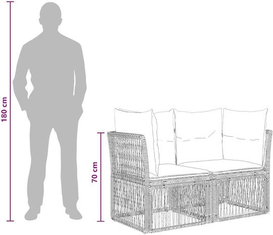 Set Cameră De Zi Exterior 12 Piese Vidaxl Cu Perne