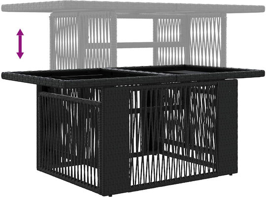 Garten- und Outdoor-Möbelsets Wohnzimmer Typsatz 11 Stück Schwarz mit Kissen