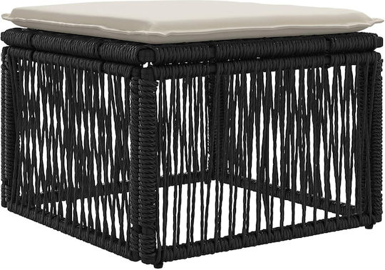 Garten- und Outdoor-Möbelsets Typsatz Wohnzimmer 11 Stück Schwarz und Cremeweiß mit Kissen