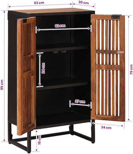 Wooden Sideboard Mango 53x30x95cm