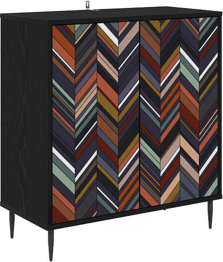 Ommen Sideboard Holz Schwarze Eiche 69x33x76cm