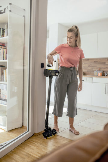Karcher VC 4 Cordless Myhome Pet Презареждаща Вертикална Прахосмукачка 2 в 1 Stick и Ръчна 21.6V Бяла