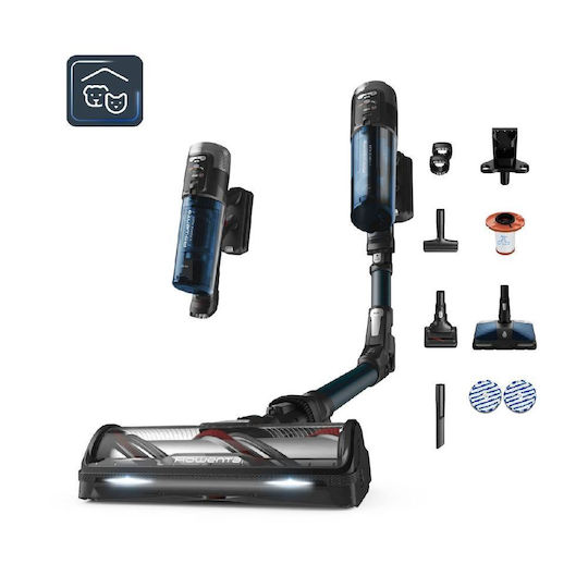 Rowenta X-Force Flex 13.60 Акумулаторна Вертикална Прахосмукачка 13.6V Лилава