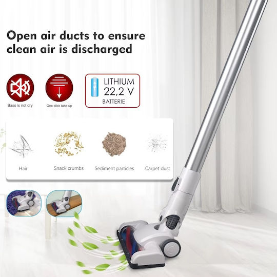 Raf R-8669 Reîncărcabilă Aspirator 2 în 1 Stick & De Mână 22.2V Albă