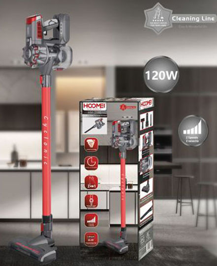 Hoomei Wiederaufladbar Stielstaubsauger 22.2V Rot HM-2190