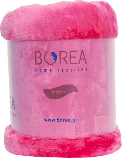 Borea K-4 Одеяло Кадифе Едно 150x220см Черно