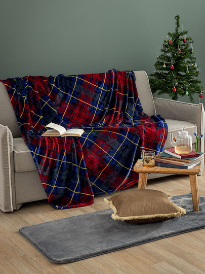 Palamaiki Claus Κουβέρτα Fleece Μονή 160x220εκ. Μπλε