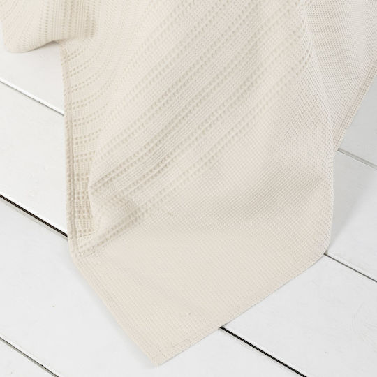 Nima Κουβέρτα Πικέ Μονή 160x240εκ. Sand Beige
