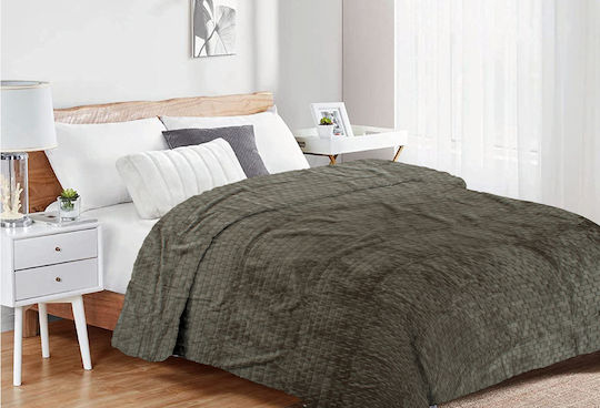 Dimcol Jacquard Υπέρδιπλη 220x240εκ. Olive