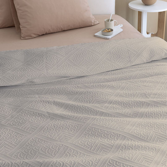 Palamaiki Carla Pique Blanket Double Bed 250x260cm Ivory