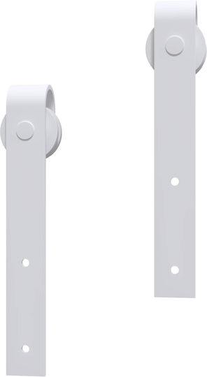 Vidaxl Συρόμενη Πόρτα Φυσικό Λευκό 85 X 210 Cm