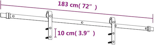 Vidaxl Συρόμενη Πόρτα Φυσικό Λευκό 80 X 210 Cm
