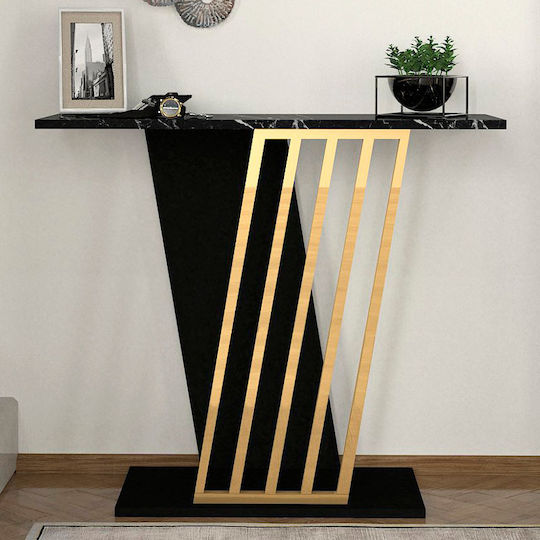 Gravity Κονσόλα Ξύλινη Μαύρη Μ90xΠ60xΥ76.8εκ.