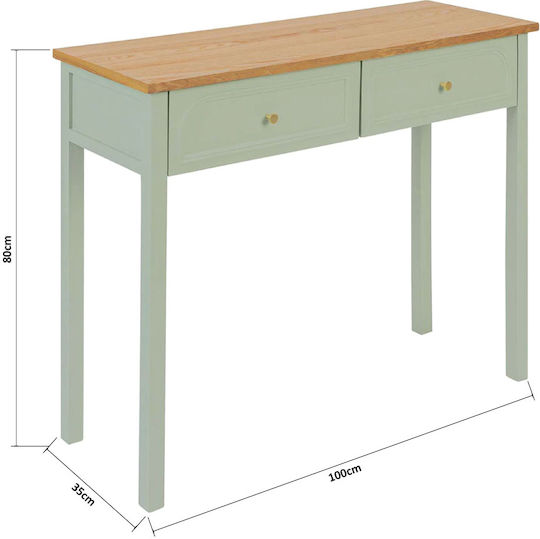 A-s Mohea Wooden Console Table Turquoise L100xW35xH80cm