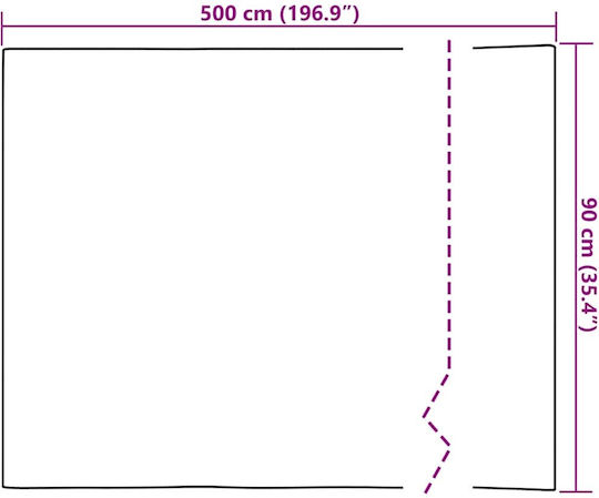 Wandsticker Möbel Offene Eiche 1 Stück 500x90cm vidaXL