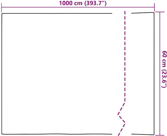 VidaXL Autocolantă pentru Fereastră Gri cu Efect Mat 60 x 1000 cm