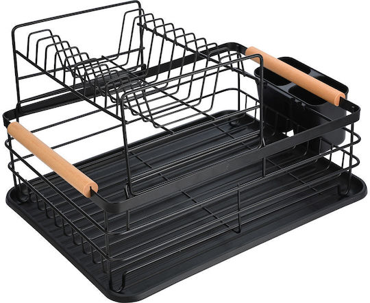Estia Bamboo Essentials Отцедник за Мивка Метален Черен 41x30x20cm Estia Bamboo Essentials Отцедник за Мивка Метален Черен 41x30x20cm