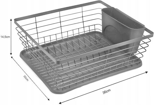 KING Hoff KH 1715 Sink Strainer Inox Gray 36x30x14.5cm