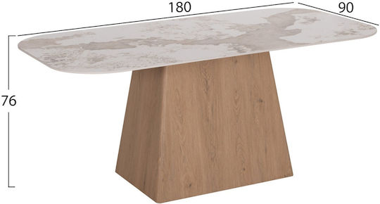 Esszimmermöbel-Set Nordu Mit 6 Stücken 180x90cm