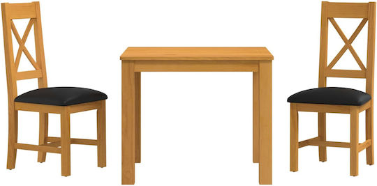 vidaXL Esszimmermöbel-Set Mit 2 Stücken Schwarzes