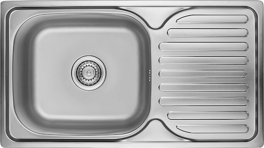Kuchinox Orion SKO_011T Drop-In Chiuvetă Stânga Inox Satinat L76xW43cm Argintiu