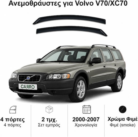 Heko Комплект Ветробрани Dark Fime за Volvo V70 2бр