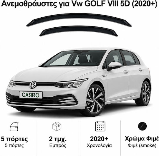 Heko Комплект Ветробрани Dark Fime за Volkswagen Голф 2бр