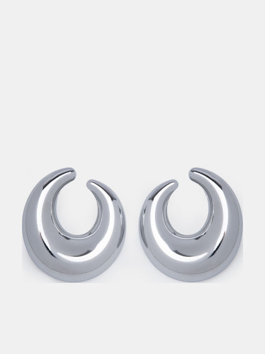 Ohrringe Ohrhänger Halbmondform Vergoldet 4963411-Silber