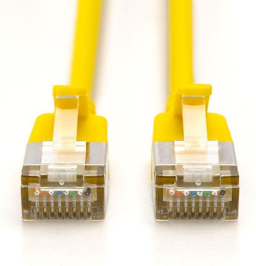 Digitus F/FTP Cat.6a (Gigabit) Мрежов Кабел Ethernet 2м Жълт 10 Бройки