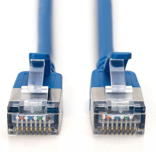 Digitus F/FTP Cat.6a (Gigabit) Мрежов Кабел Ethernet 1м Син 10 Бройки