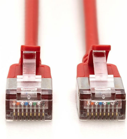 Digitus Равен Директно Свързване На Мед Cat.6a (Gigabit) Мрежов Кабел Ethernet 5м Червен 10 Бройки