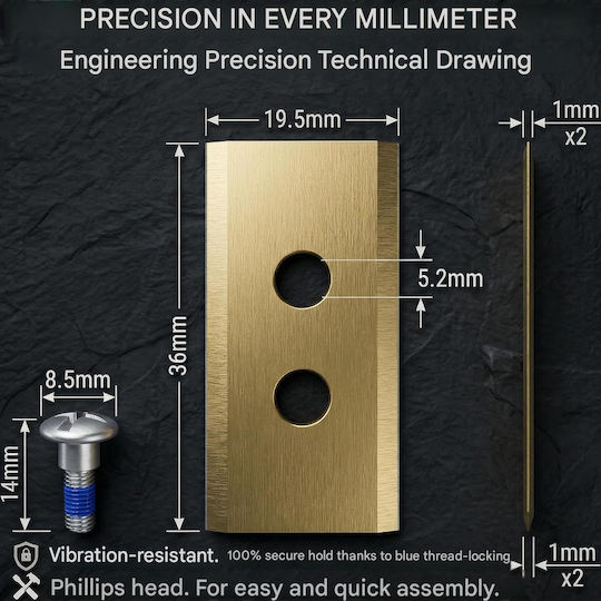 Lame de schimb Hausprofi pentru robotul de tuns iarba Mammotion Luba Yuka Set 32 de piese Ultra-rezistente din titan Compatibile cu Luba 1/2 Awd Luba Mini Yuka Mini Grosime de 1 mm Durată de viață extinsă cu până la 60%