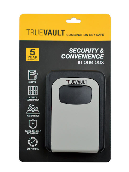 Truevault 01 Wall Mounted 4 Digit Combination Secure Key Safe Box