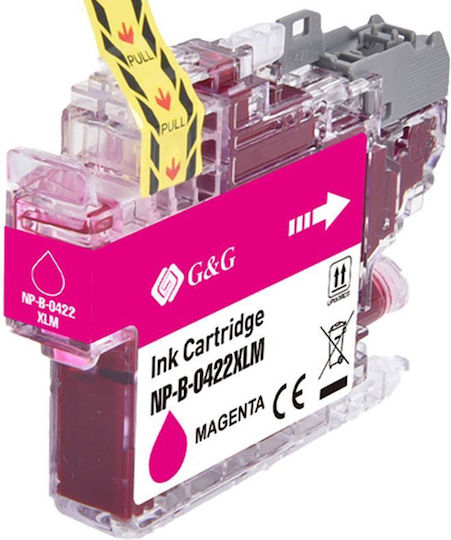 G&G Συμβατό Μελάνι Εκτυπωτή InkJet Brother Brother Lc422xlm Ματζέντα 1τμχ