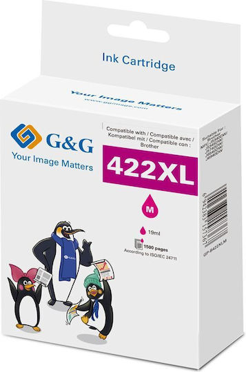 G&G Συμβατό Μελάνι Εκτυπωτή InkJet Brother Brother Lc422xlm Ματζέντα 1τμχ