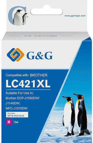 G&G Compatible Inkjet Printer Ink Brother Brother LC421XLM 500 Pages Magenta 1 Piece
