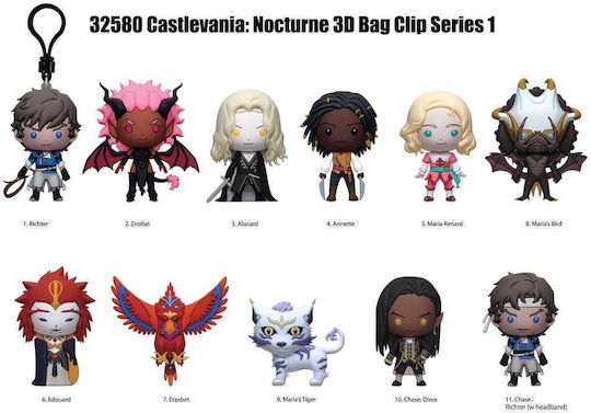 Castlevania Nocturne 3d Foam Bag Clips Serie 1 Display 24