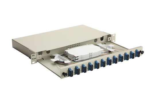 Equip Lwl-Koaxialbox 12-Ports Sc-duplex Os2 1u Vollgrau