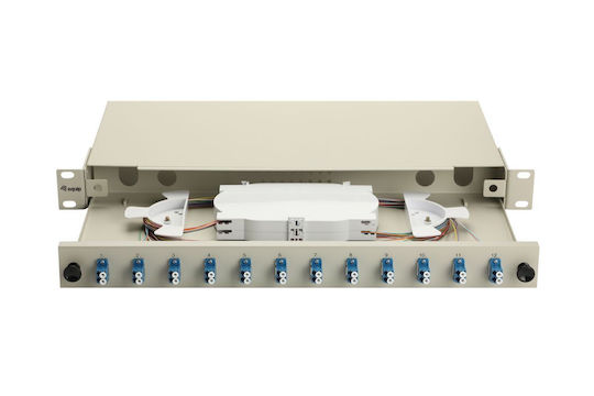 Equip Lwl-Koaxialbox 12-Φachern Lc-duplex Os2 1u Vollgrau