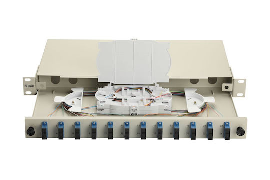 Equip Lwl-Koaxialbox 12-Ports Sc-duplex Os2 1u Vollgrau