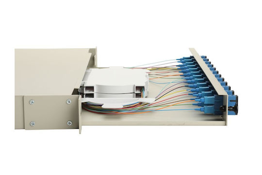 Equip Lwl-Koaxialbox 12-Ports Sc-duplex Os2 1u Vollgrau