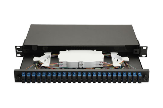 Equip Lwl Patch Panel 24 Anschlüsse Sc-duplex Os2 1u Vollständig Schwarz